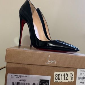 Christian Louboutin Black Patent So Kate 120